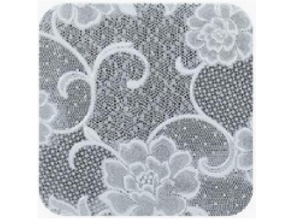 Клеенка Lace, ПВХ, 1,37×20м, цвет белый, дизайн Peony (цена за рулон)
