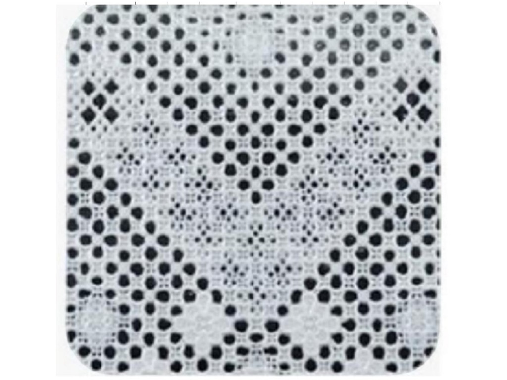 Клеенка Lace, ПВХ, 1,37×20м, цвет белый, дизайн Dots (цена за рулон)