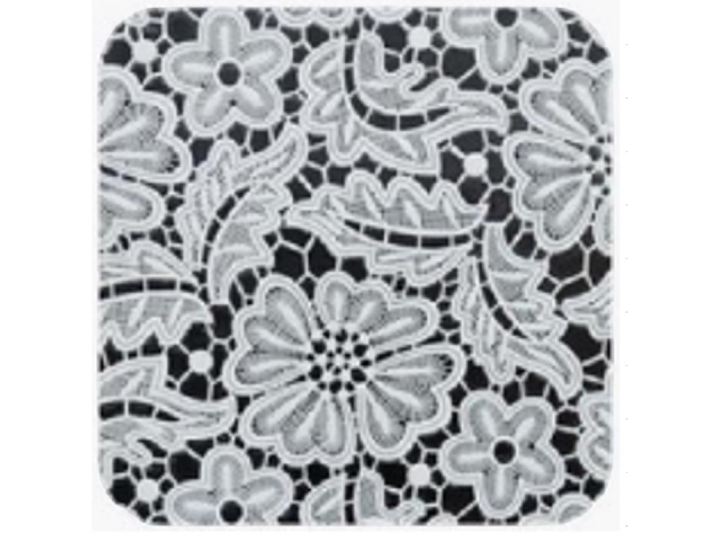 Клеенка Lace, ПВХ, 1,37×20м, цвет белый, дизайн Flora (цена за рулон)