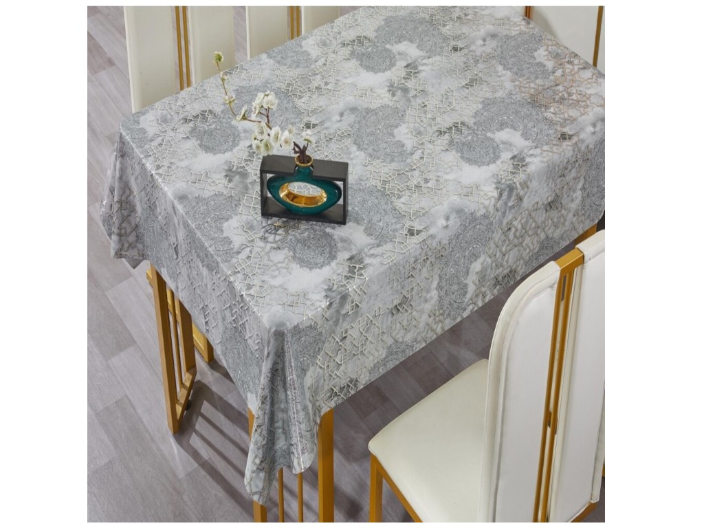 Клеенка Favor, с тиснением на тканевой основе, ПВХ, 1,37×20м, цвет серый (цена за рулон)