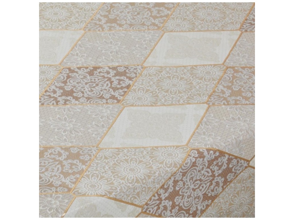 Клеенка Oda, кожаная фактура, на тканевой основе, ПВХ, 1,37×20м, цвет бежевый (цена за рулон)