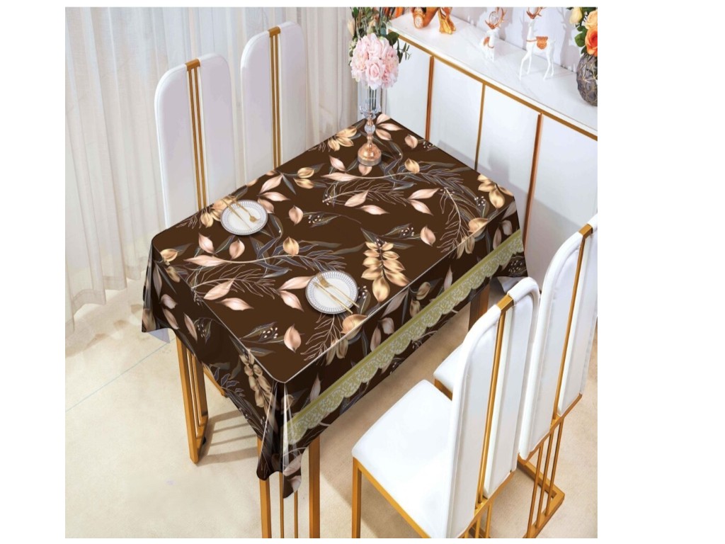 Клеенка Fortuna, на тканевой основе, ПВХ, 1,37×20м, цвет тёмно-коричневый (цена за рулон)