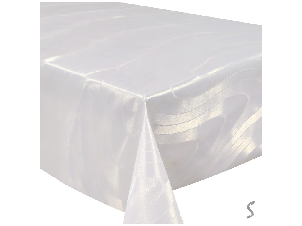 Клеенка La Perla, на тканевой основе, ПВХ, 1,37×20м, цвет белый (цена за рулон)