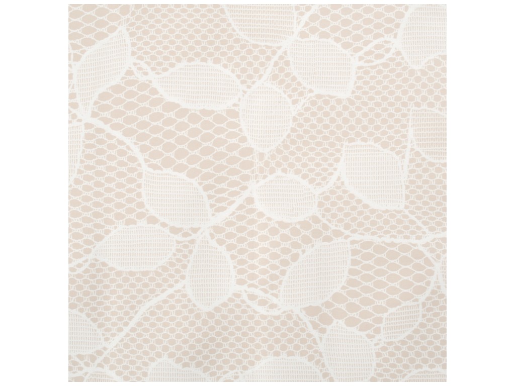 Клеенка Lino, на тканевой основе, ПВХ, 1,37×20м, цвет молочный с узором (цена за рулон)