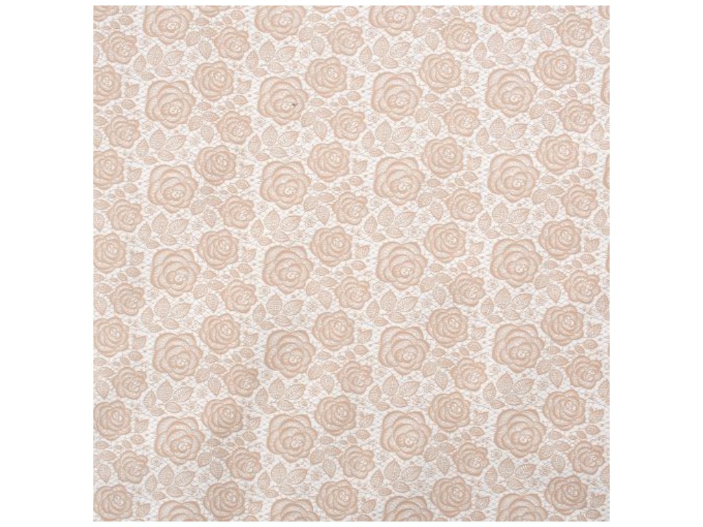 Клеенка Lino, на тканевой основе, ПВХ, 1,37×20м, цвет бежевый с узором (цена за рулон)