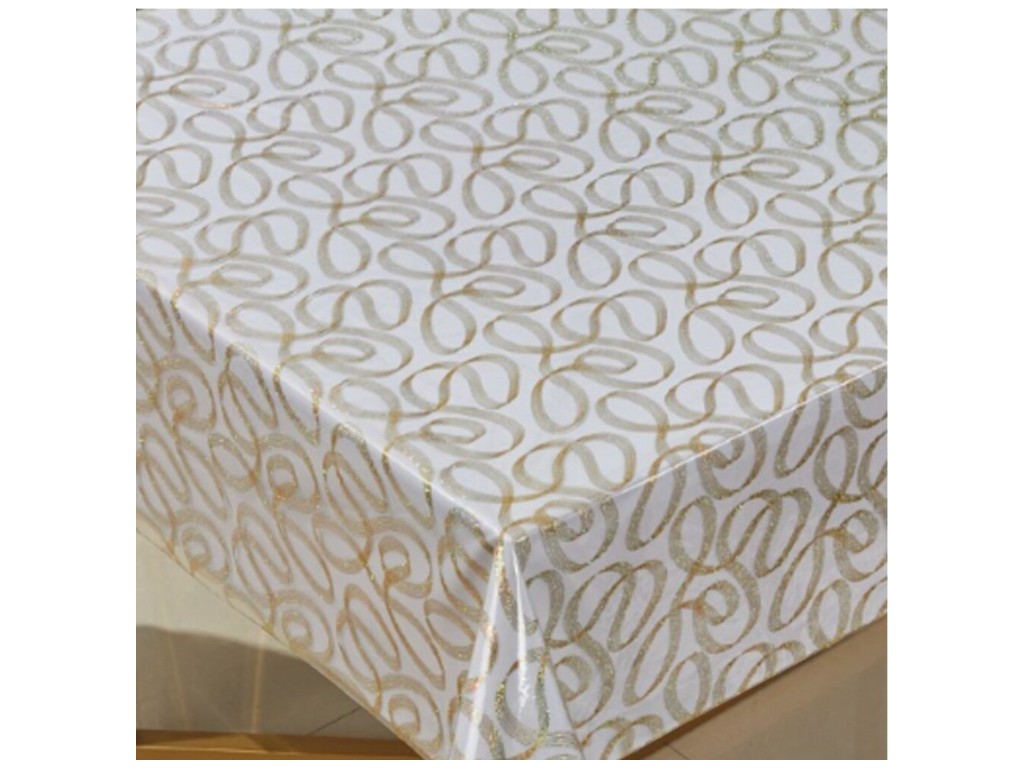 Клейонка рідке скло Laser, з голографічним малюнком, ПВХ, 1,37×20м, золотистий (ціна за рулон)