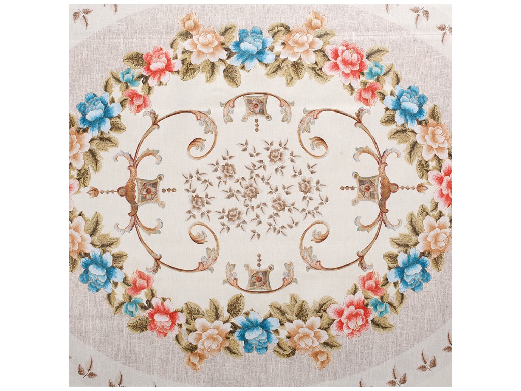 Клейонка-скатертина Fiesta, на тканинній основі, ПВХ, 1,20×1,50м, квітковий орнамент (ціна за рулон)