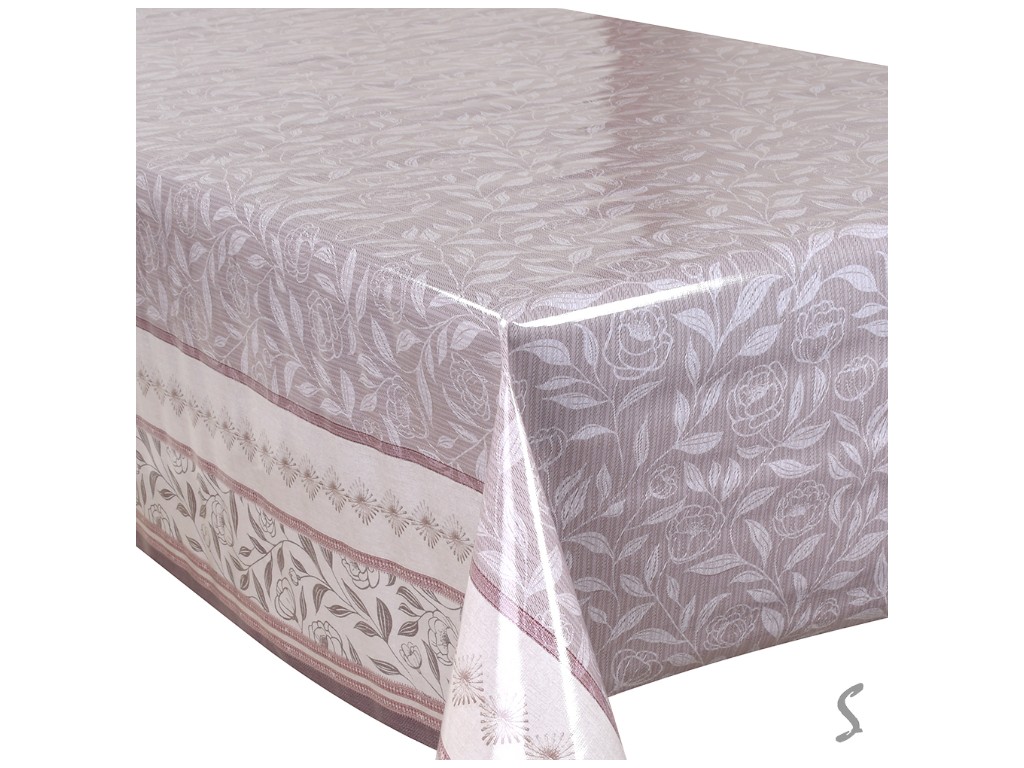 Клейонка Glossy, 3 шари, на тканинній основі, глянсова, 1,37×20 м,дизайн з орнаментом(ціна за рулон)