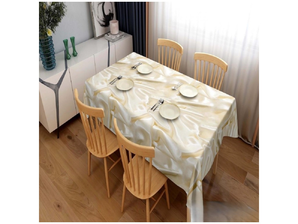 Клейонка Glossy, 3 шари, на тканинній основі, глянсова, 1,37×20м, дизайн шовк (ціна за рулон)