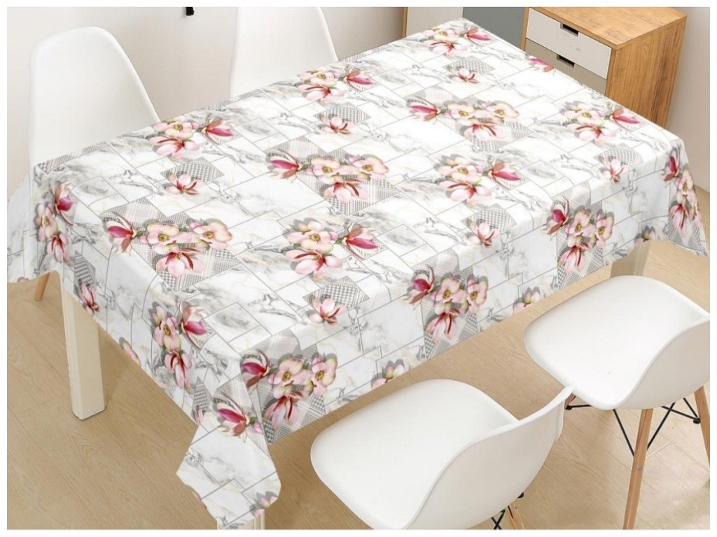 Клейонка Premium, на нетканій основі, ущільнена, ПВХ, 1,37×25м, дизайн магнолія (ціна за рулон)