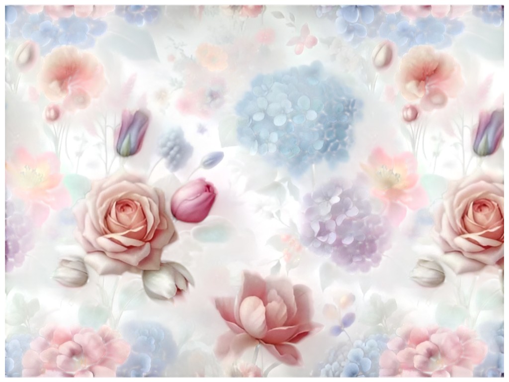 Клейонка France, ПВХ, силікон, 1,40×30м, дизайн гортензії та троянди (ціна за рулон)