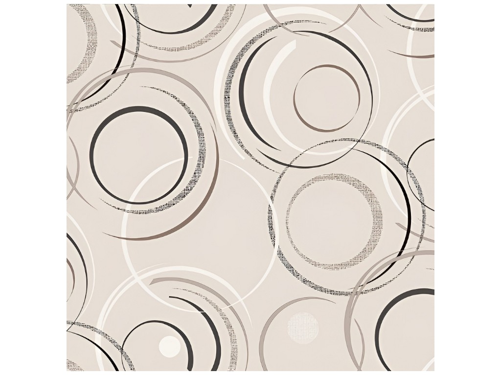 Клеенка France, ПВХ, силикон, 1,40×30м, дизайн круги (цена за рулон)