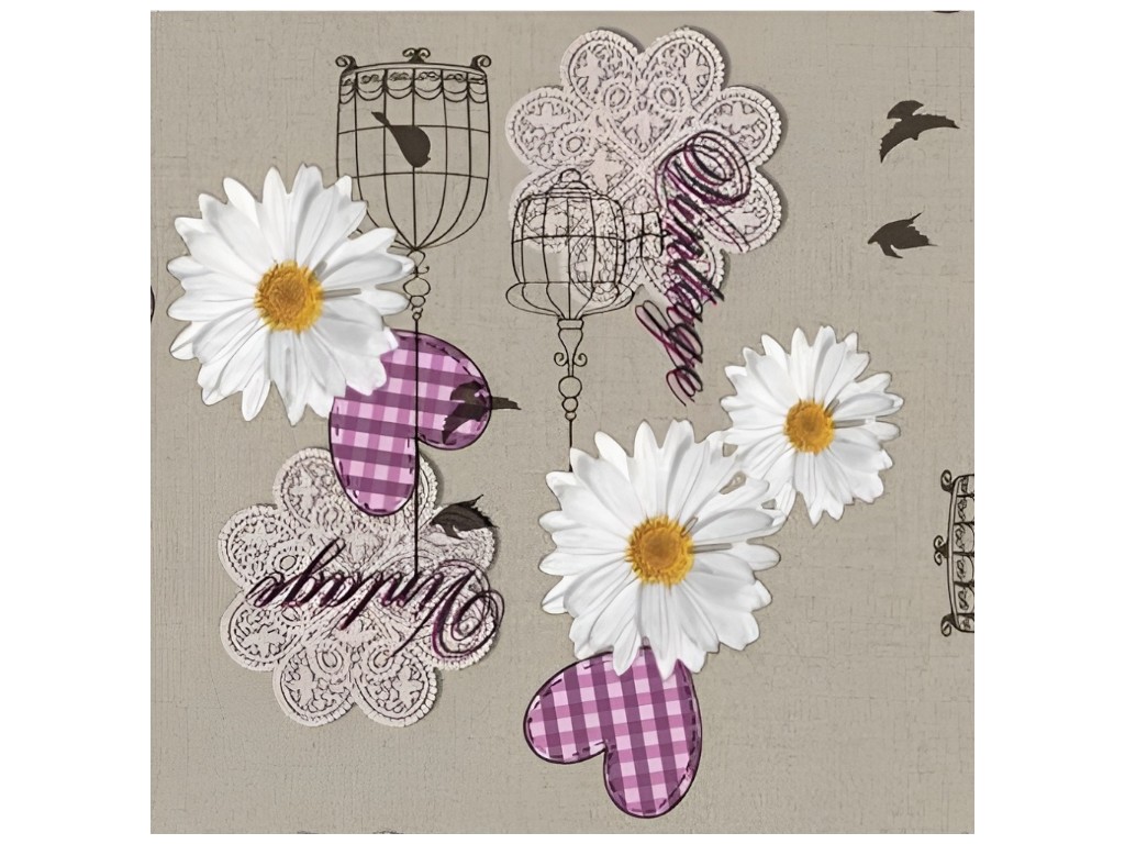 Клейонка Retro-Lux, на нетканій основі, 3 шари, ПВХ, 1,40×20м, дизайн романтика (ціна за рулон)