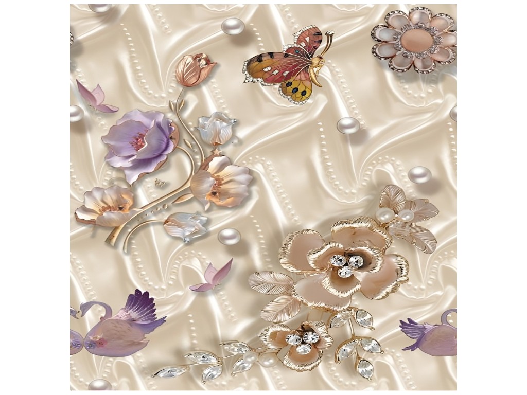 Клейонка Retro-Lux, на нетканій основі, 3 шари, ПВХ, 1,40×20м, дизайн метелики (ціна за рулон)