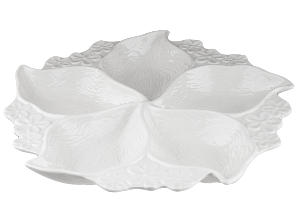 Менажниця порцелянова Stenson "Квітка" D30см MC2615-12