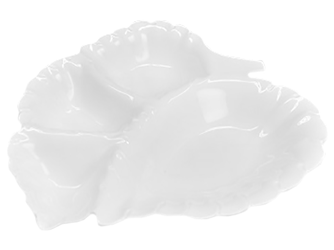 Менажница фарфоровая Лист 10" 25,5х22см