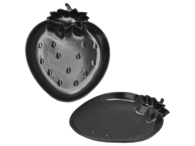 Блюдо фарфоровое Клубника 10" 25,5х21,5х3см