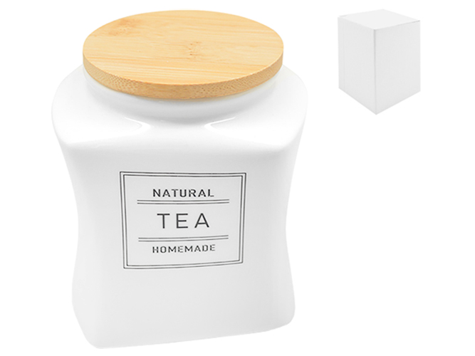Банка для чаю Natural керамічна 12х10х13см 700мл