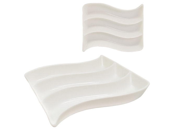 Менажниця Хвиля, порцеляна, 20,5см