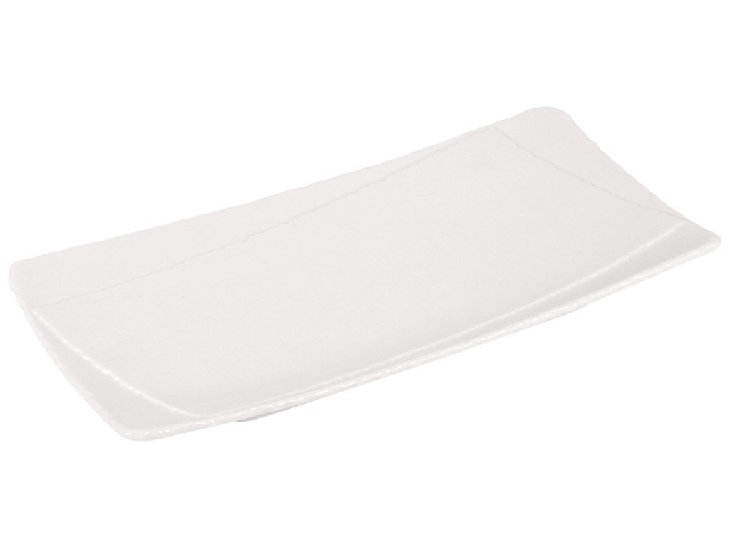 Блюдо Papyrus, фарфор, 29×14,5×3см, цвет белый