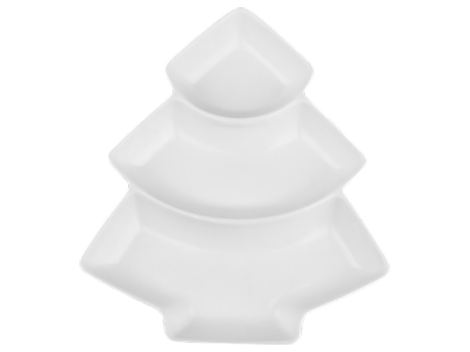 Менажница фарфоровая Елочка 9" 23см