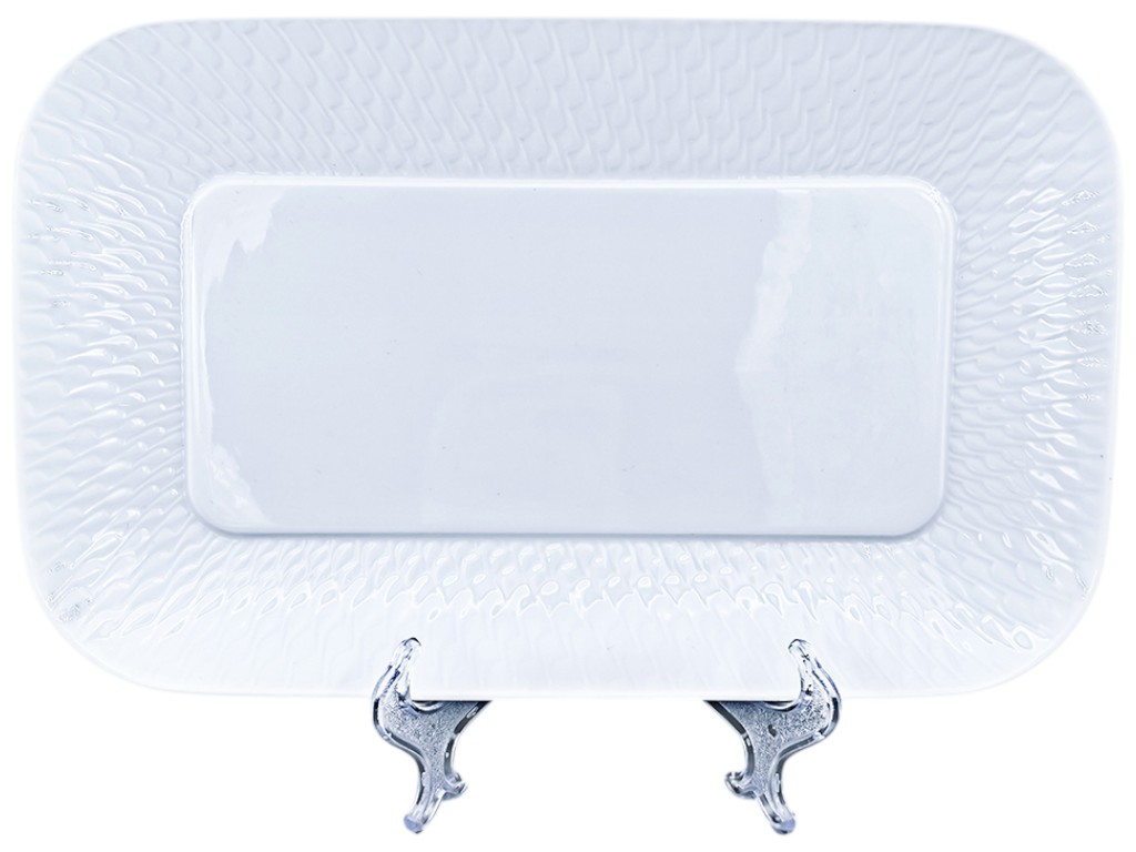 Блюдо сервировочное Priority, прямоугольное, фарфор, 35,5см, цвет белый