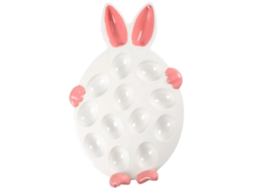 Блюдо для яиц Rabbit, фарфор, 36,5х23х5см, цвет белый