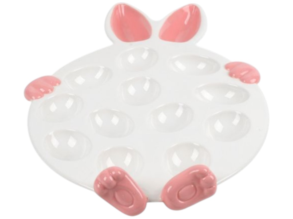 Блюдо для яиц Rabbit, фарфор, 36,5х23х5см, цвет белый