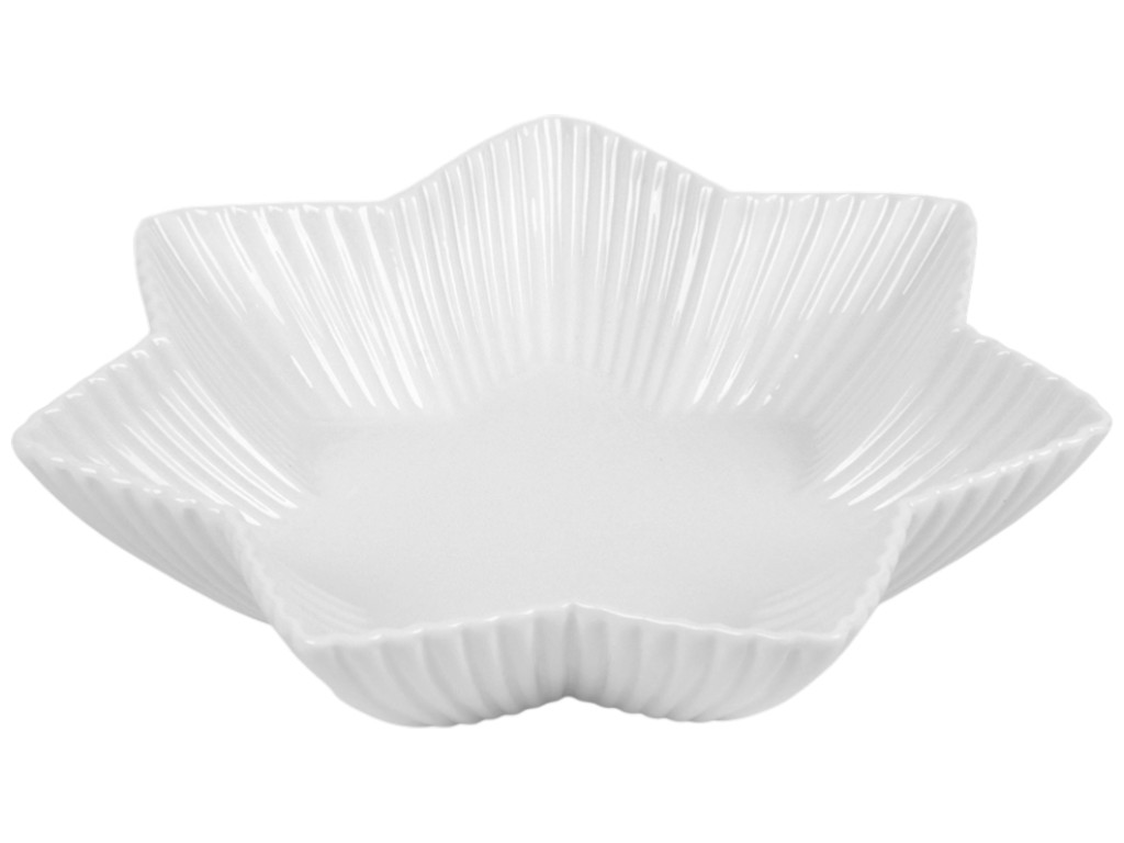 Блюдо сервировочное Star, фигурное, фарфор, 17,8см, цвет белый