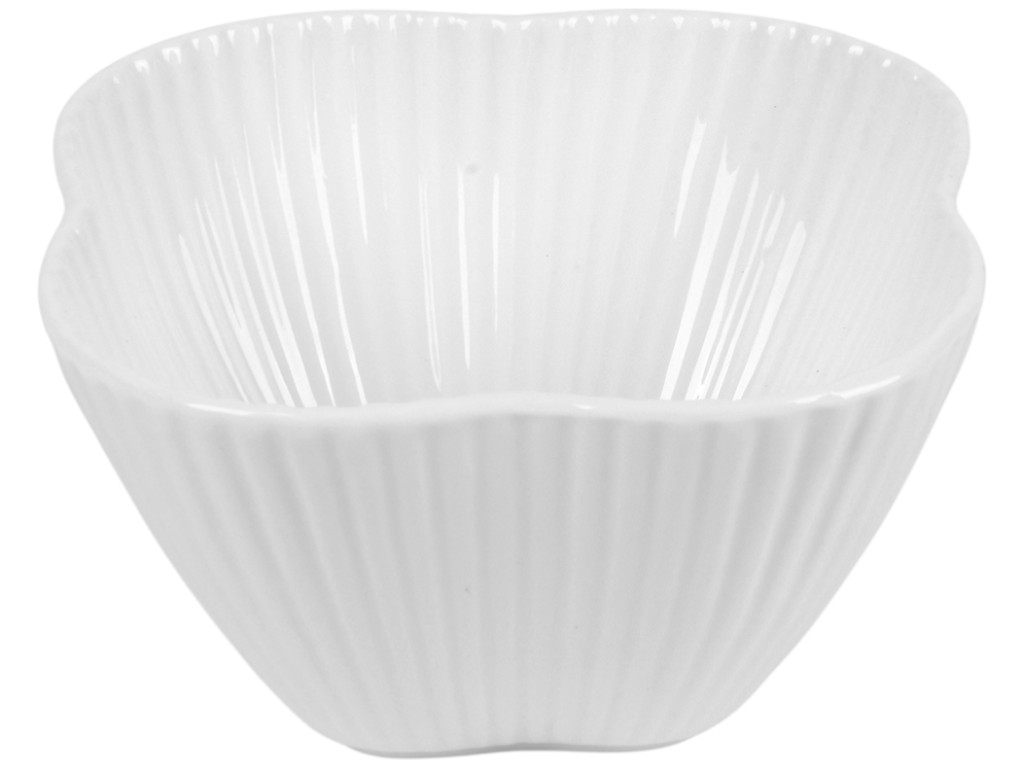 Салатник Laguna, фигурный, фарфор, 10см, цвет белый