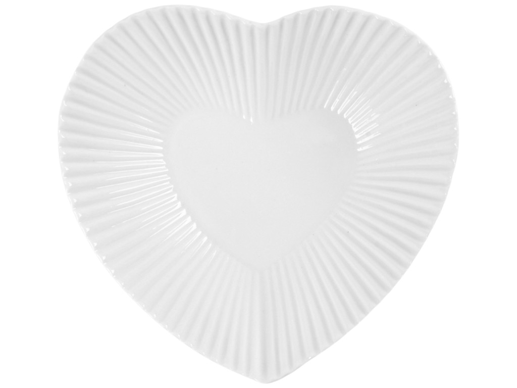 Блюдо сервировочное Heart, фигурное, фарфор, 15,2см, цвет белый