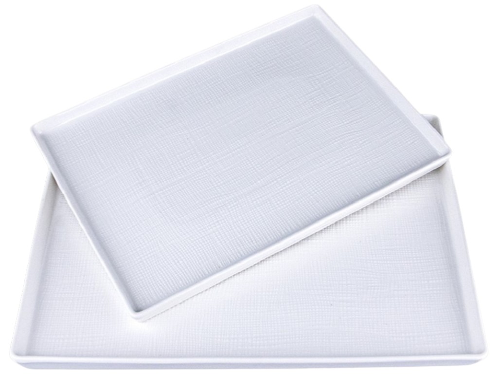 Блюдо сервировочное Aura, прямоугольное, фарфор, 30,5см, цвет белый