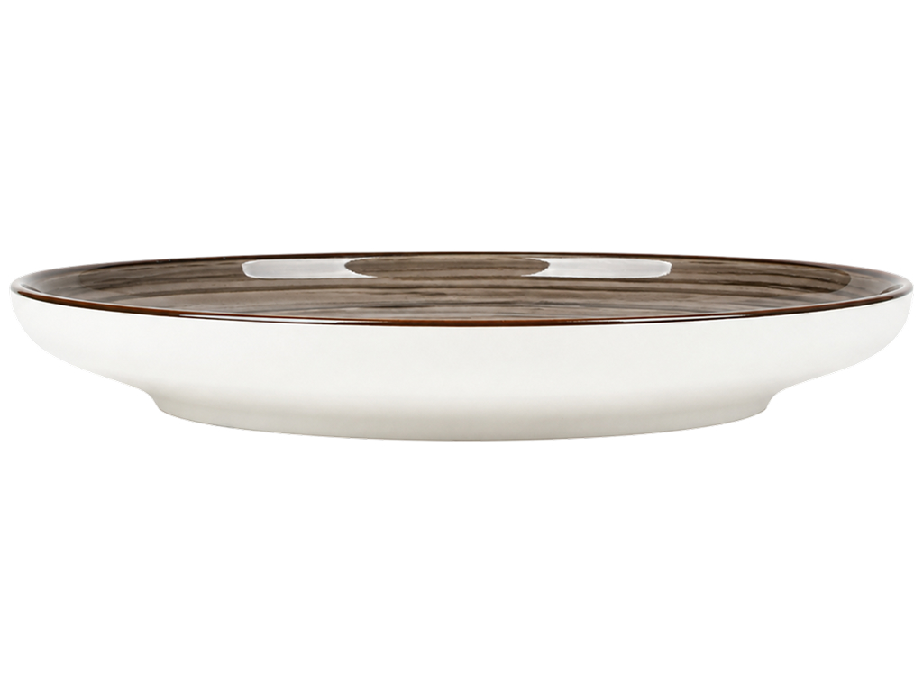 Тарелка фарфоровая Sable, круглая с концентрическим декором, 20,3 см