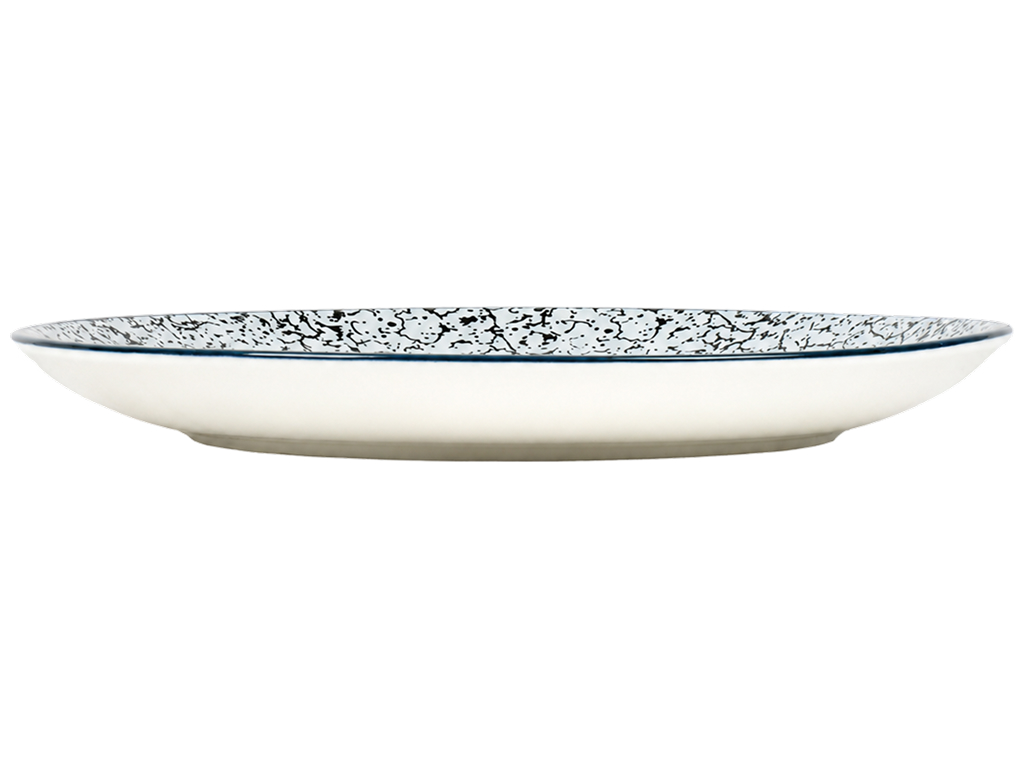 Тарілка десертна порцелянова Aura Blue, кругла з контрастним візерунком, 20,3 см