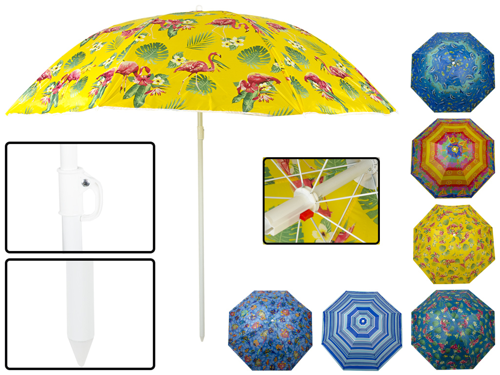 Зонт пляжный Stenson "Designs" MIX D1,75м