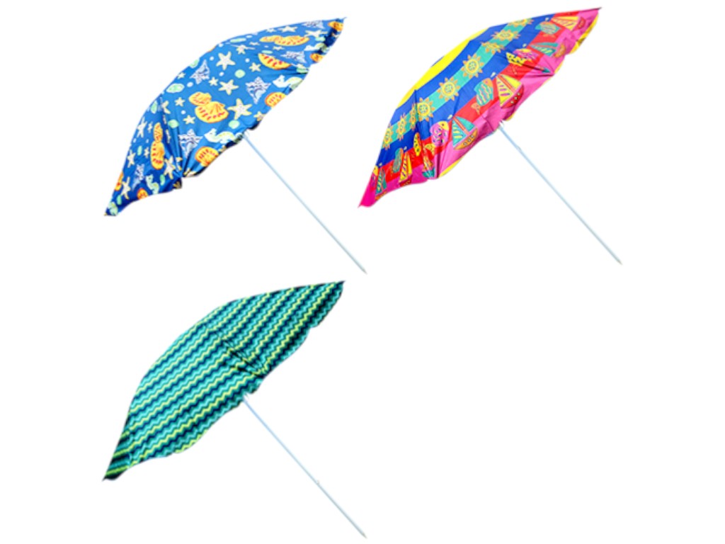 Зонт пляжный 2.4м с серебряным напылением