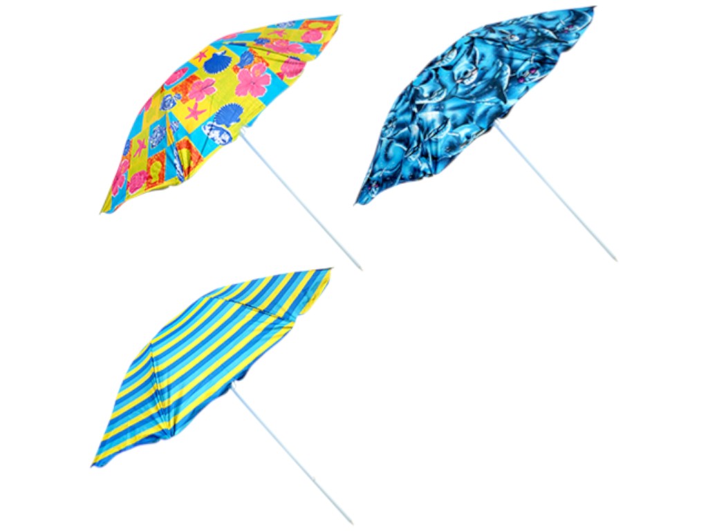 Зонт пляжный 2.4м с серебряным напылением