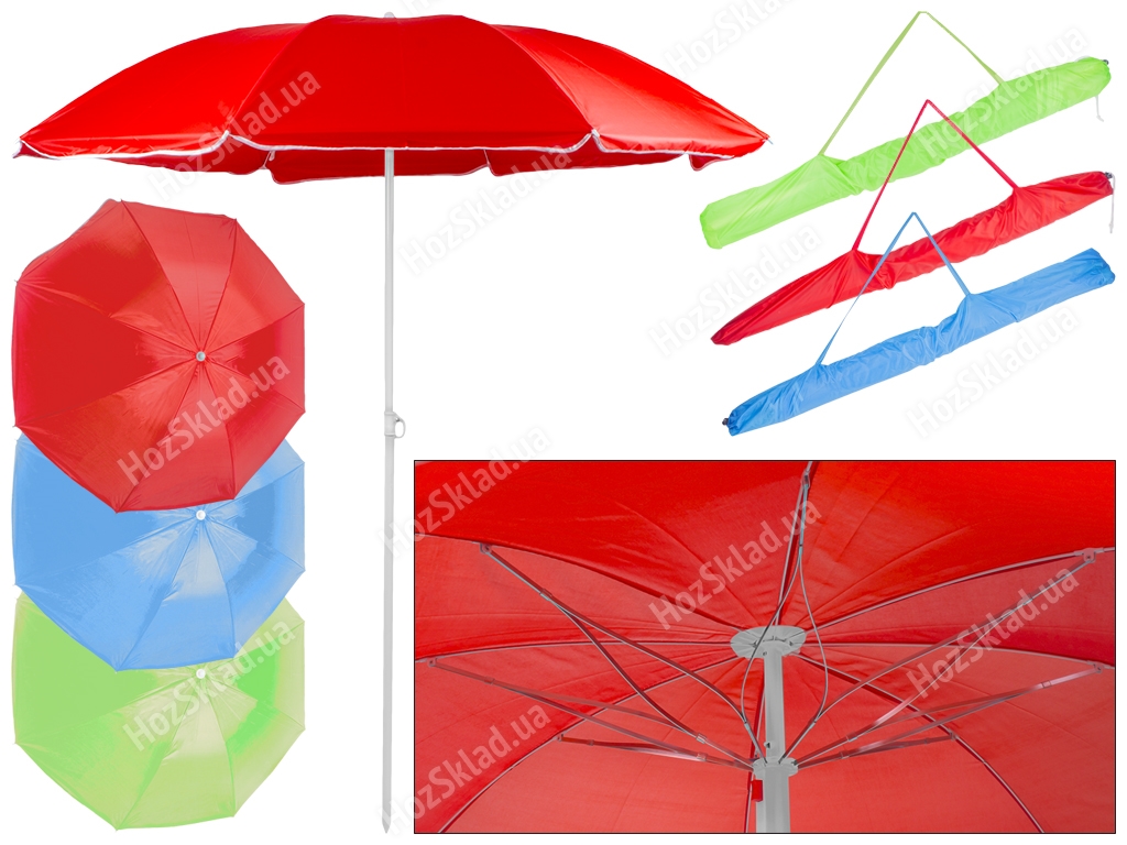 Зонт пляжный Stenson Ромашка в чехле D1,6м (цвета ассорти)