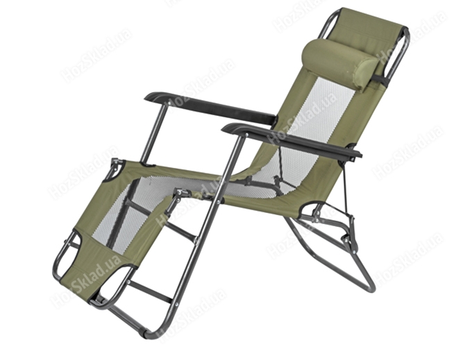 Крісло-шезлонг зі спинкою сіткою M 153x60x80см