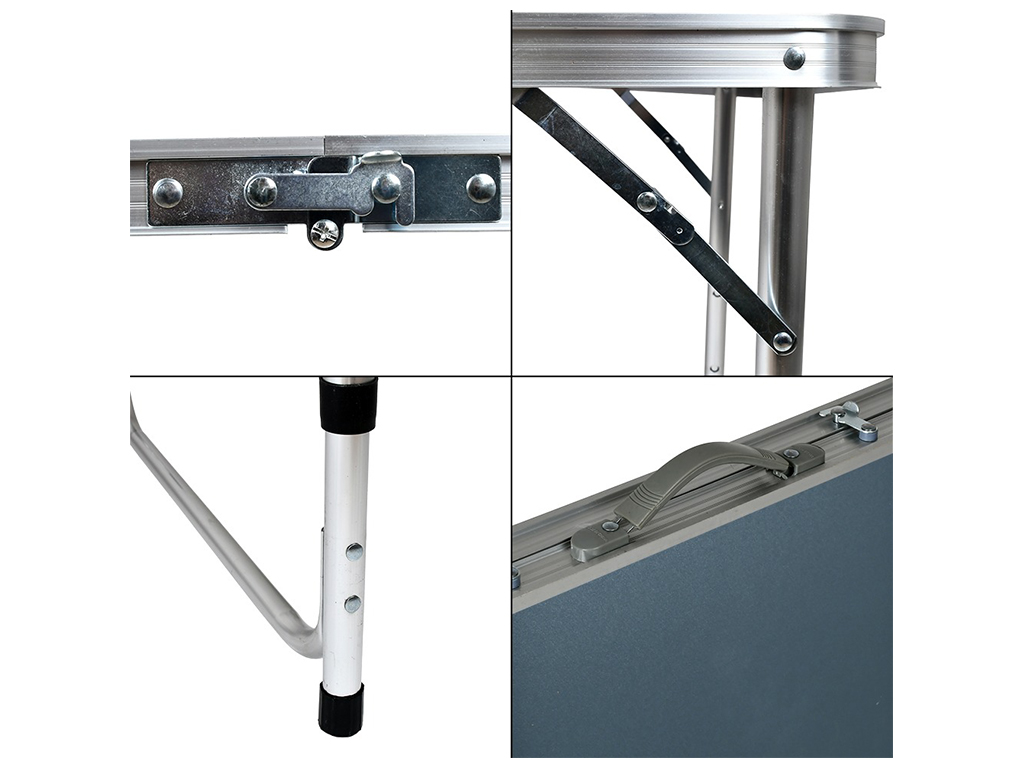 Стол-чемодан (мдф, алюминиевый каркас, 4 стула) 120х60х70см