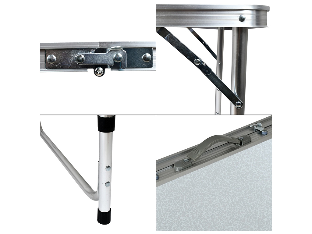 Стол-чемодан (мдф, алюминиевый каркас, 4 стула) 120х60х70см