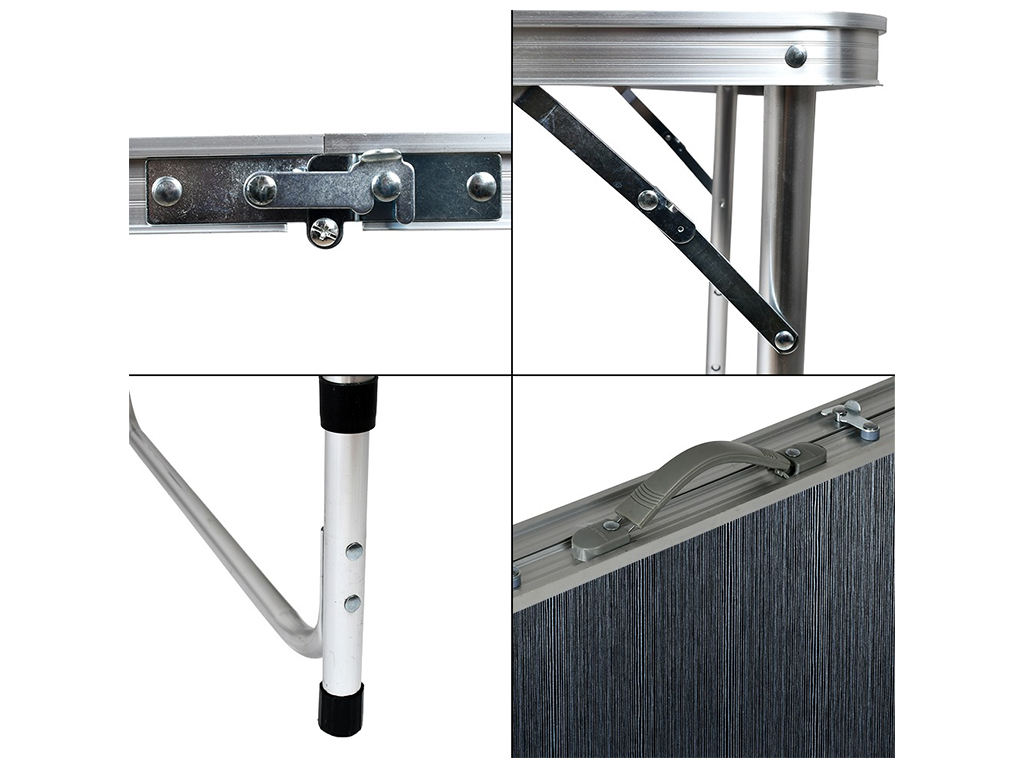 Стол-чемодан (мдф, алюминиевый каркас, 4 стула) 120х60х70см