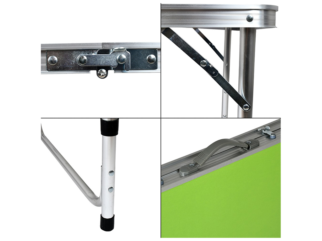 Стіл-чемодан (мдф, алюмінієвий каркас, 4 стільці) 120х60х70см