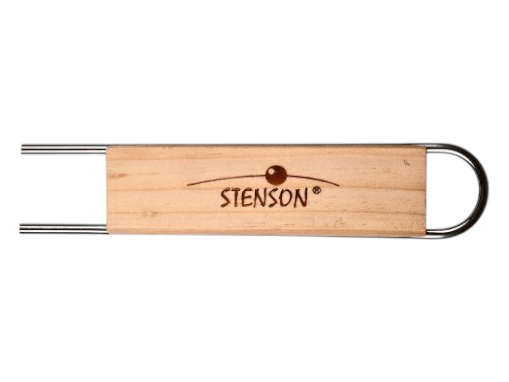 Решётка-гриль Stenson для рыбы, рабочая часть 42×14×3 см, общая длина 72 см, с деревянной ручкой