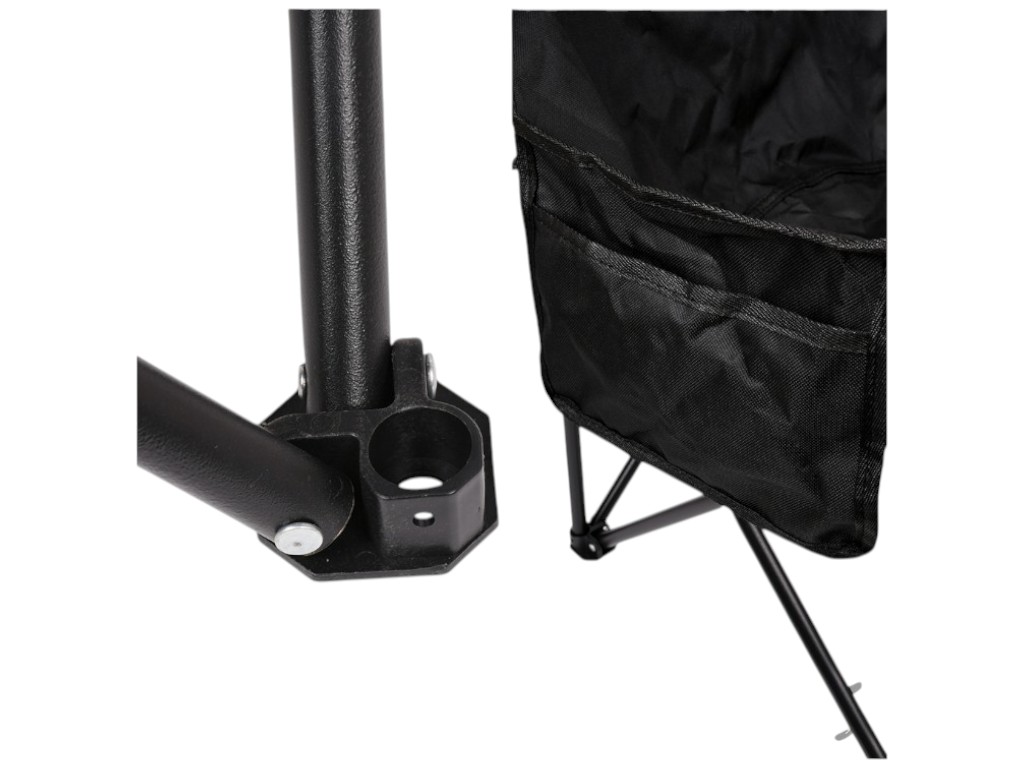 Кресло раскладное Паук, со спинкой, металл, полиэстер, 45х45х69см, цвет черный