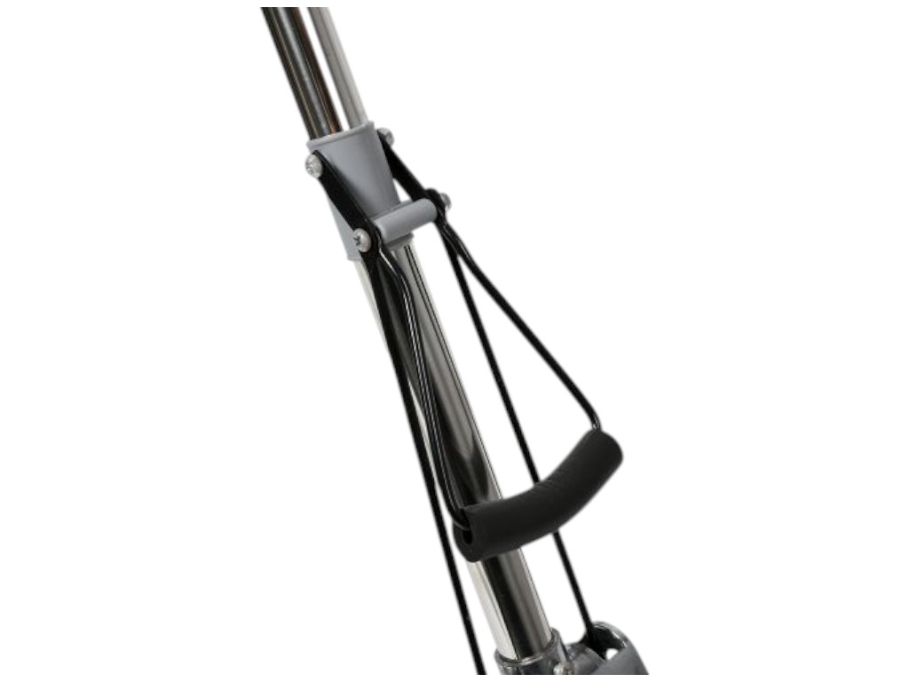 Швабра з віджимом, телескопічна ручка, залізо, пластик, ПВА, 128×27см, колір сірий