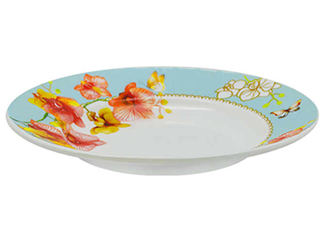 Тарелка суповая стеклокерамика Орхидея голд  9" 22,9см (цена за набор 6шт)