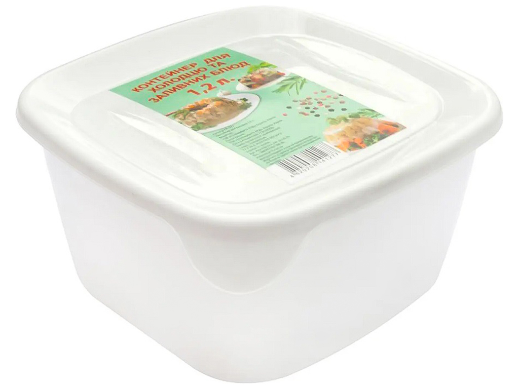 Контейнер для холодца 1,2л, 14х14х8,5см