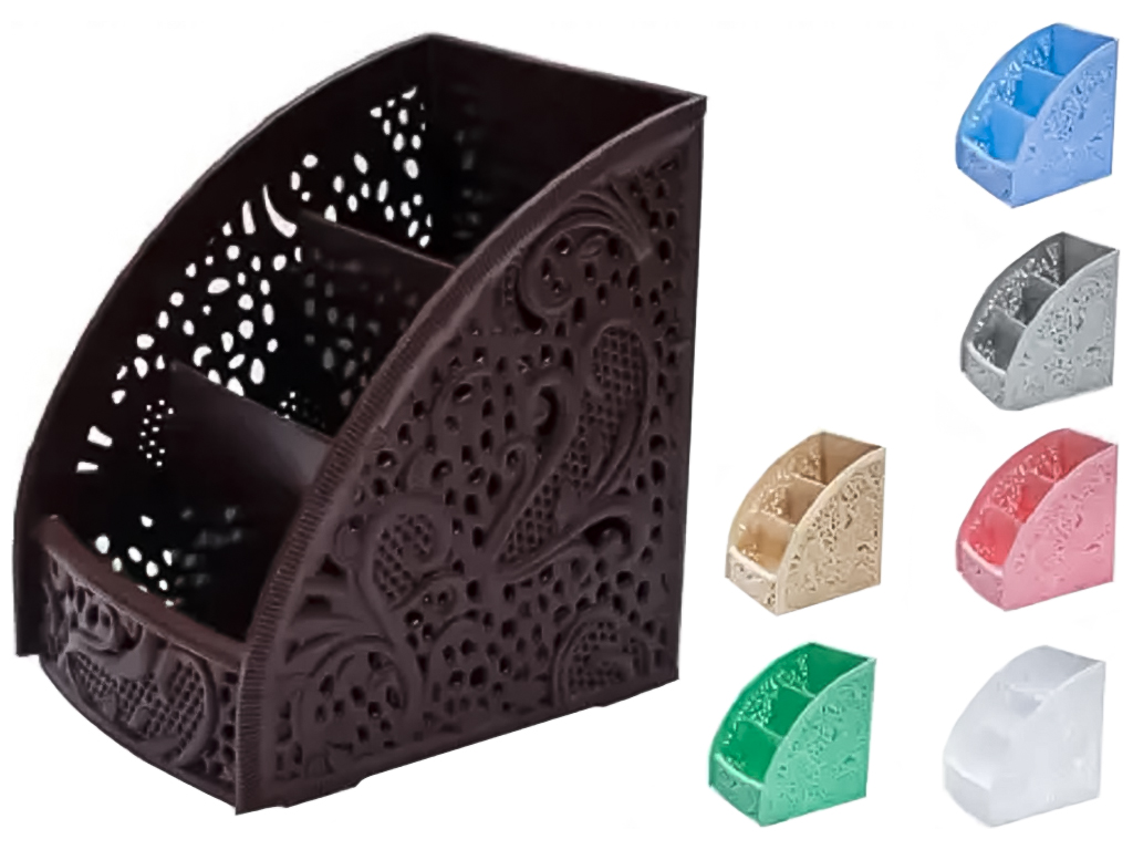 Органайзер Ажур пластиковый 3 секции 11,5×10×13 см