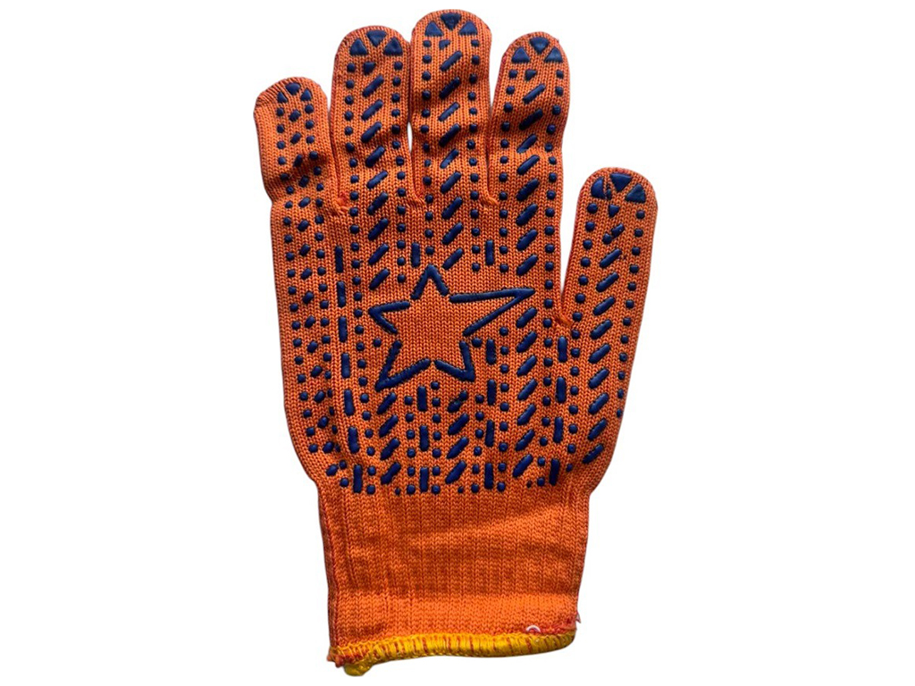 Перчатки трикотажные с ПВХ точкой Звезда, 1пара